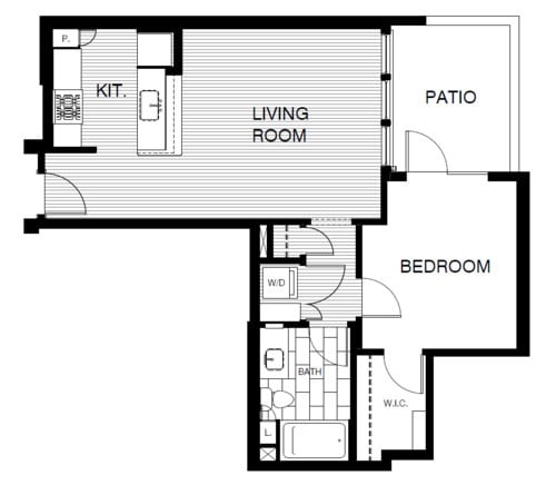 Floor Plan - 1x1 748