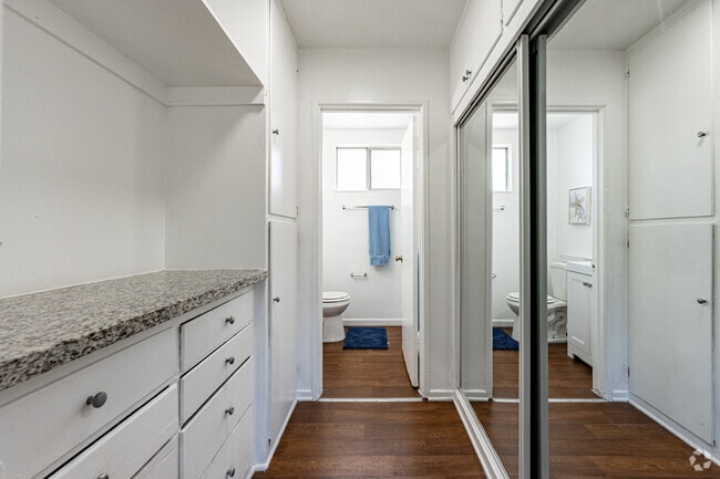 Studio - 605SF - Closet - Palm Gate Apartments