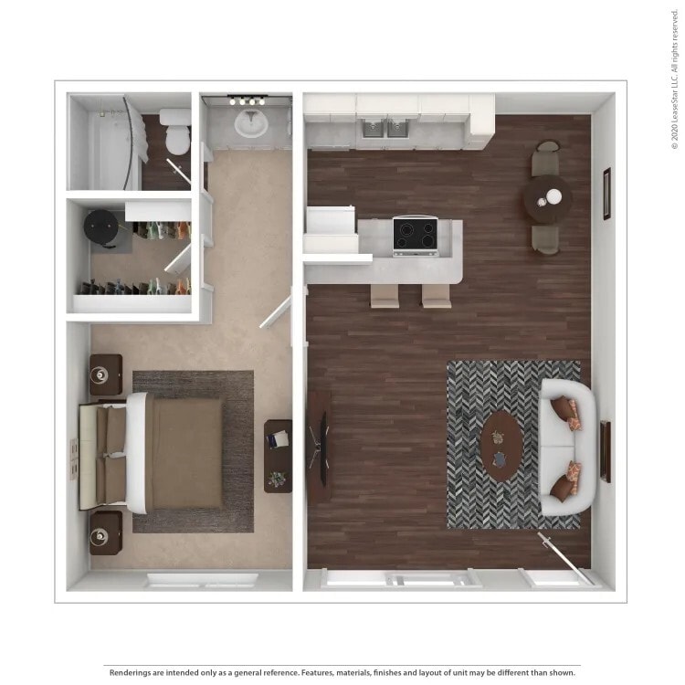 Floor Plan - One Bedroom