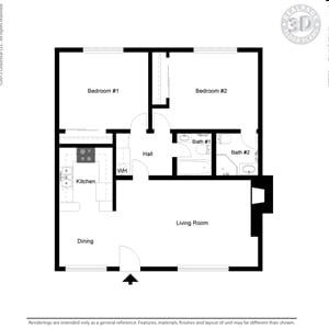2BR/2BA - 2x2