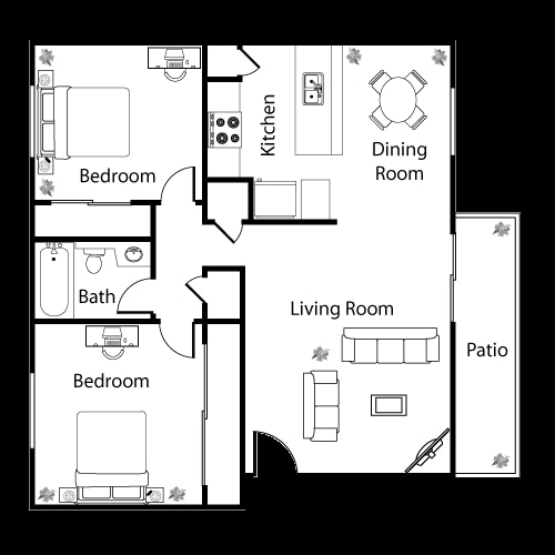 2 BED 1 BATH - 2 Bed 1 Bath