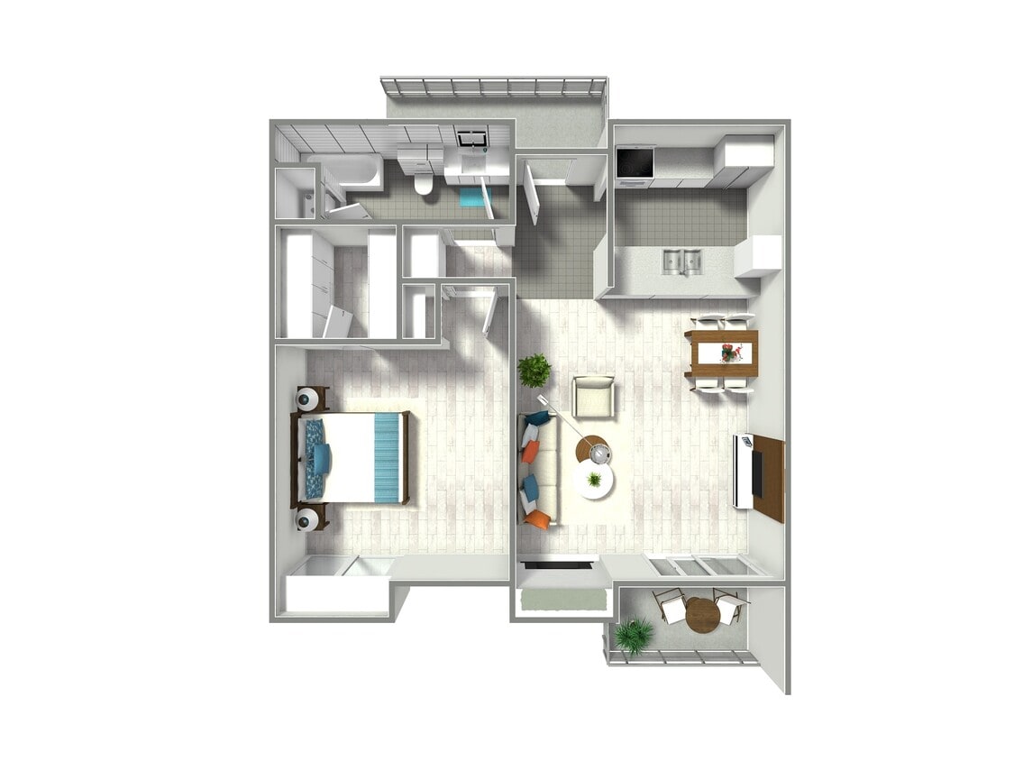 Floor Plan - One Bedroom