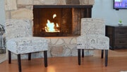 Living Room Fireplace - 813 15th St Apartments Unit D