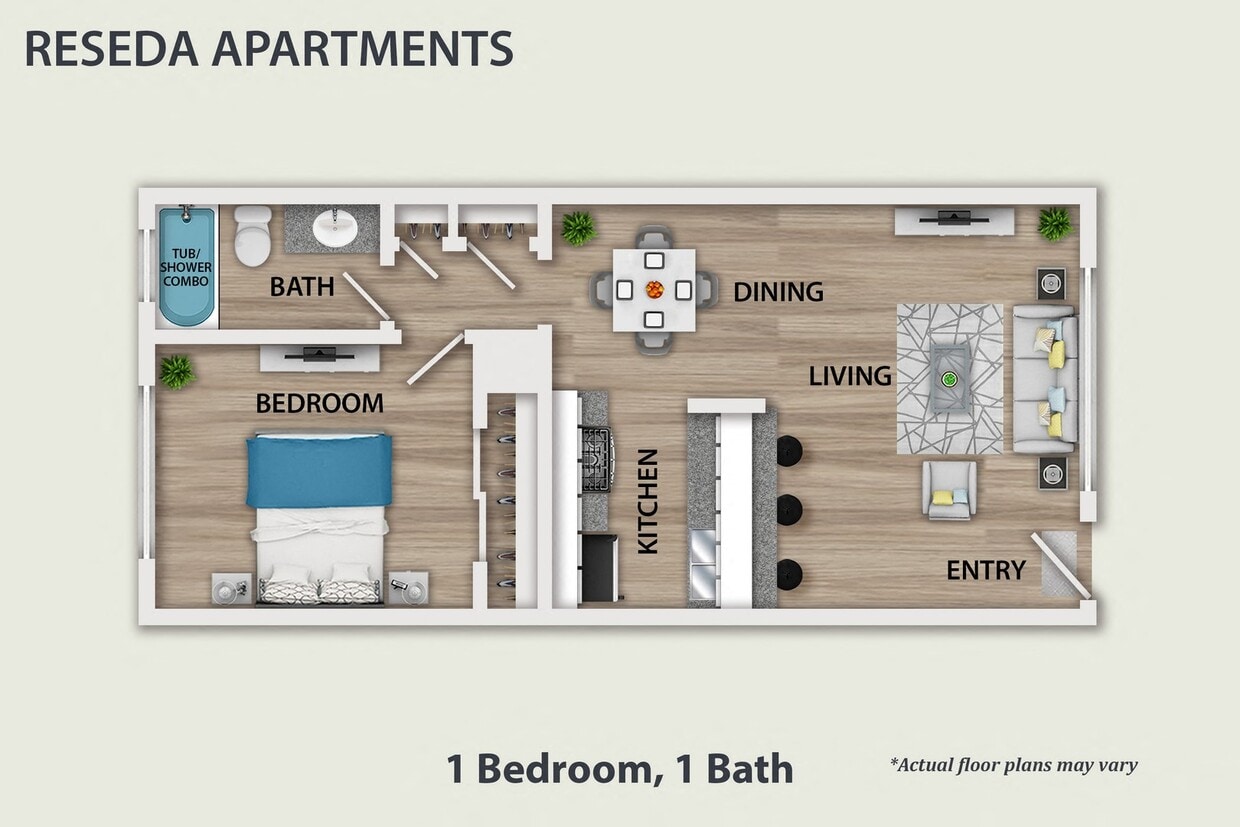 Floor Plan - 1 Bedroom