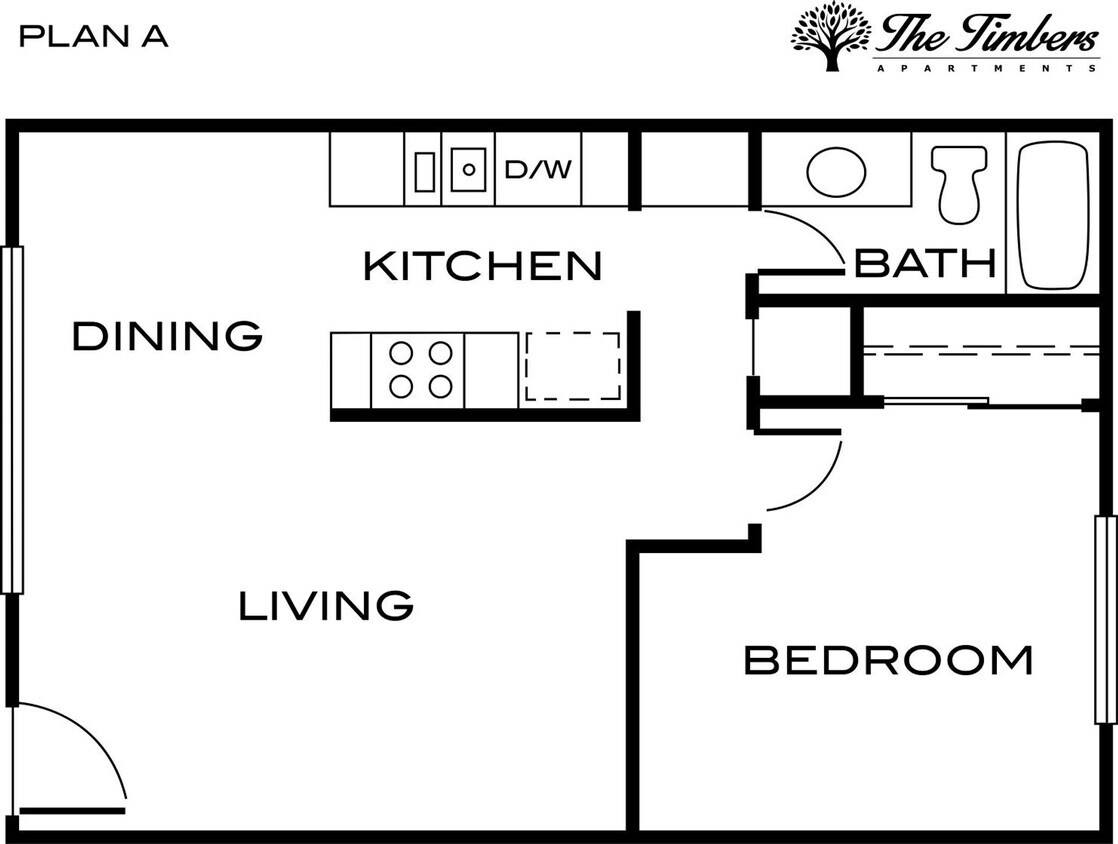 Floor Plan - A3 - Downstairs w/ Patio