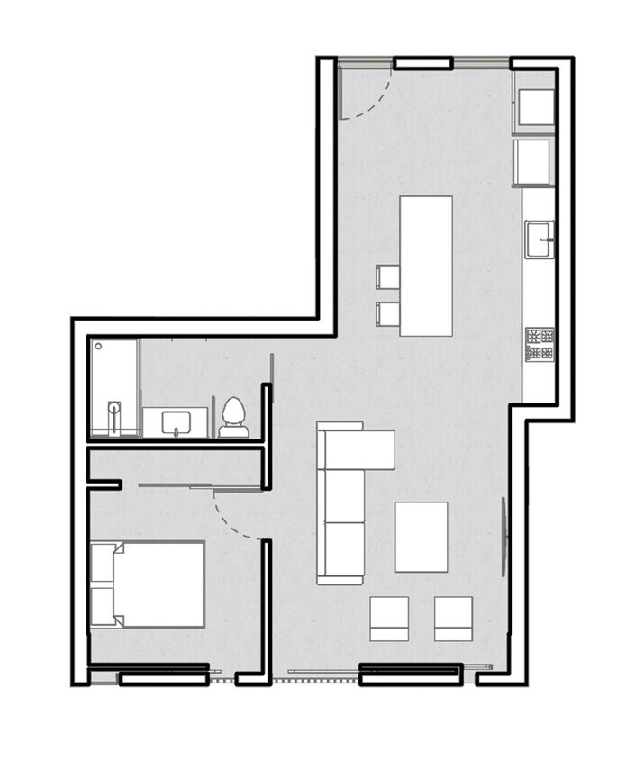 Floor Plan - 1 BR Floorplan C