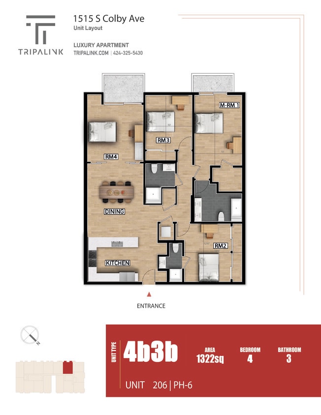 Floor Plan - Unit 206
