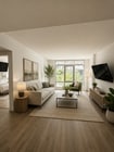 AI Staged Living Room - 425 W Beech St Unit 208