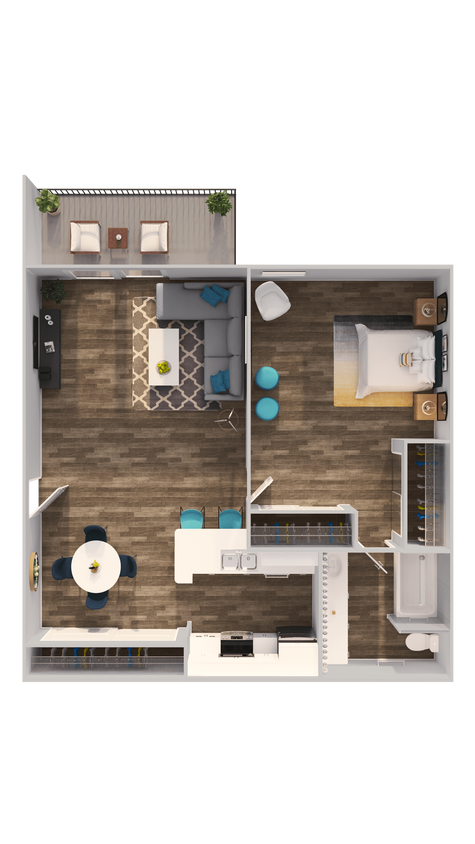 Floor Plan - 1 Bedroom (ADA)
