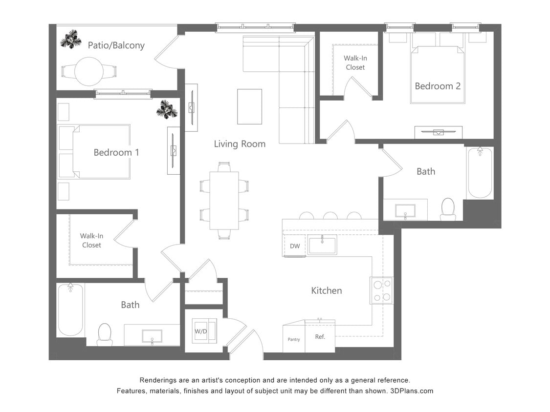 Floor Plan - 2F - 2 Bedroom
