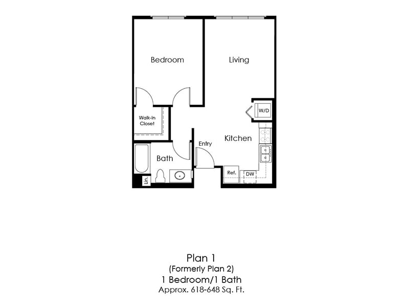 Floor Plan - 011-1A - 1 x 1
