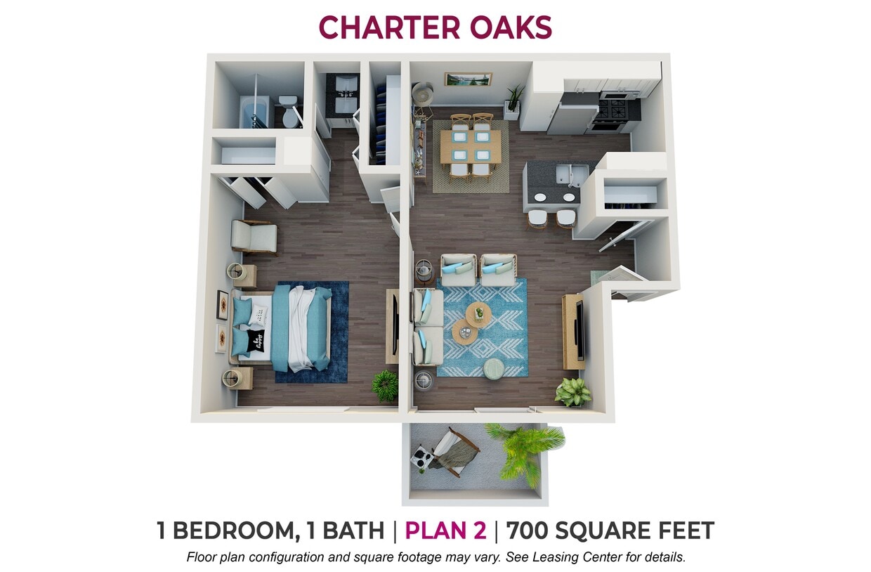 Floor Plan - One Bedroom Plan 2