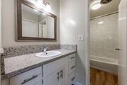 1BR, 1BA - 756SF - Bathroom - Villa Santa Fe Apartments