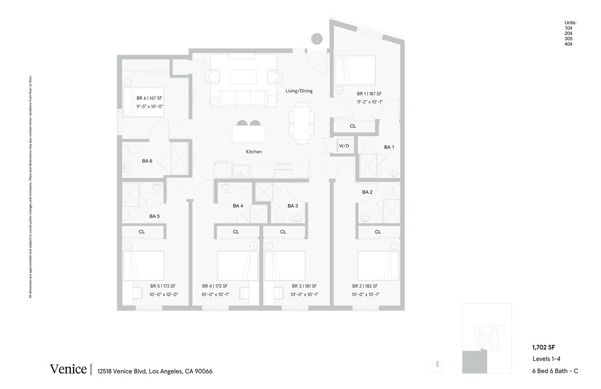 6 bed shared unit - Private Bedroom in Shared 6 Bed 6 Bath - C