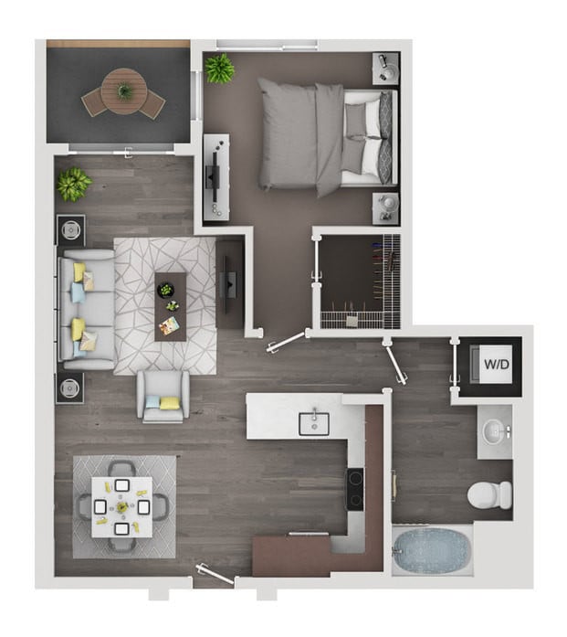 Alaya, A3, 1 bed, 1 bath, 721 sq ft - A3