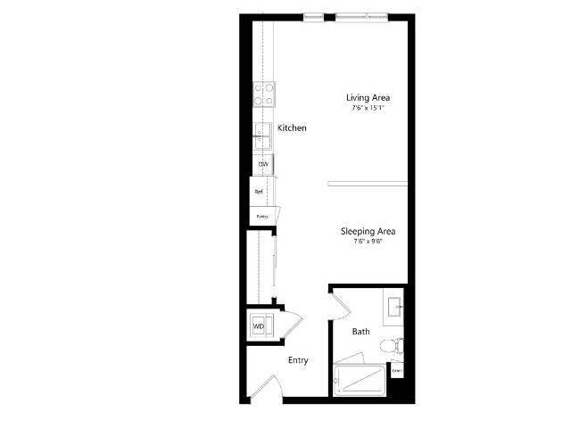 S-A.2 Studio 559 sq ft - S-A.2